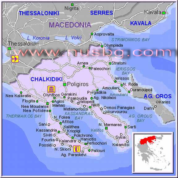 detaljna mapa grcke Grčka mape,Halkidiki ,Skiathos,Olimpska riviera , Parga, Tasos  detaljna mapa grcke